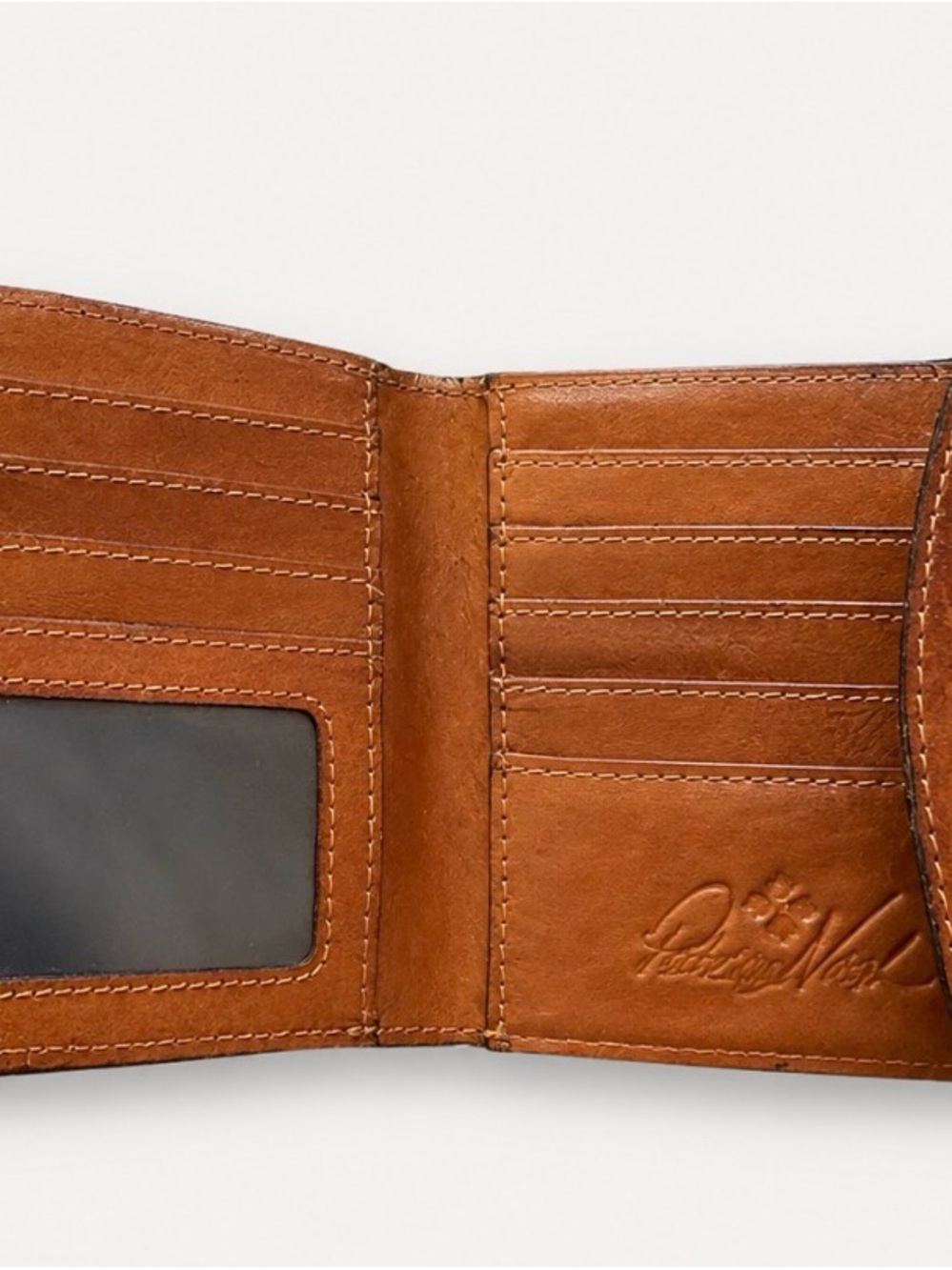 Patricia Nash Embossed Floral Leather Wallet - Cognac Brown - Picture 2 of 3